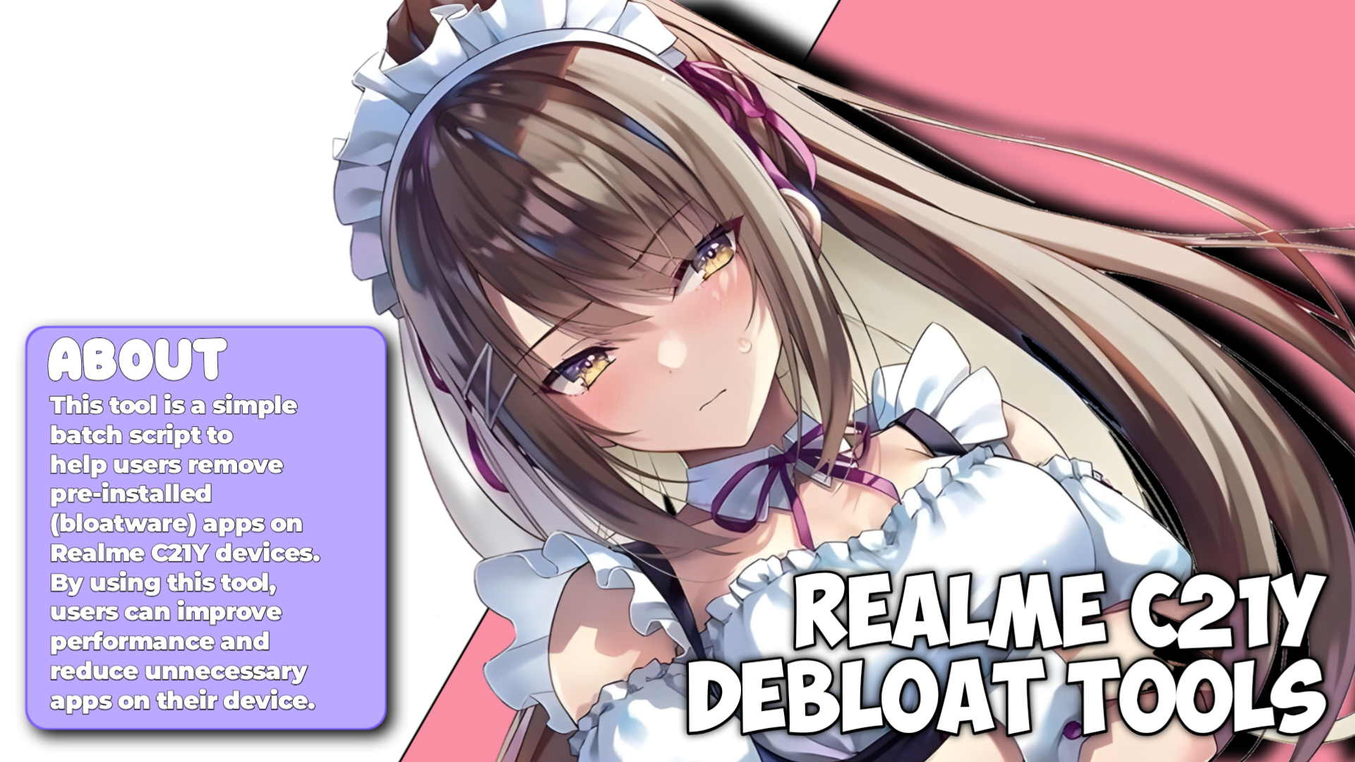 Realme C21Y Debloat Tools Banner
